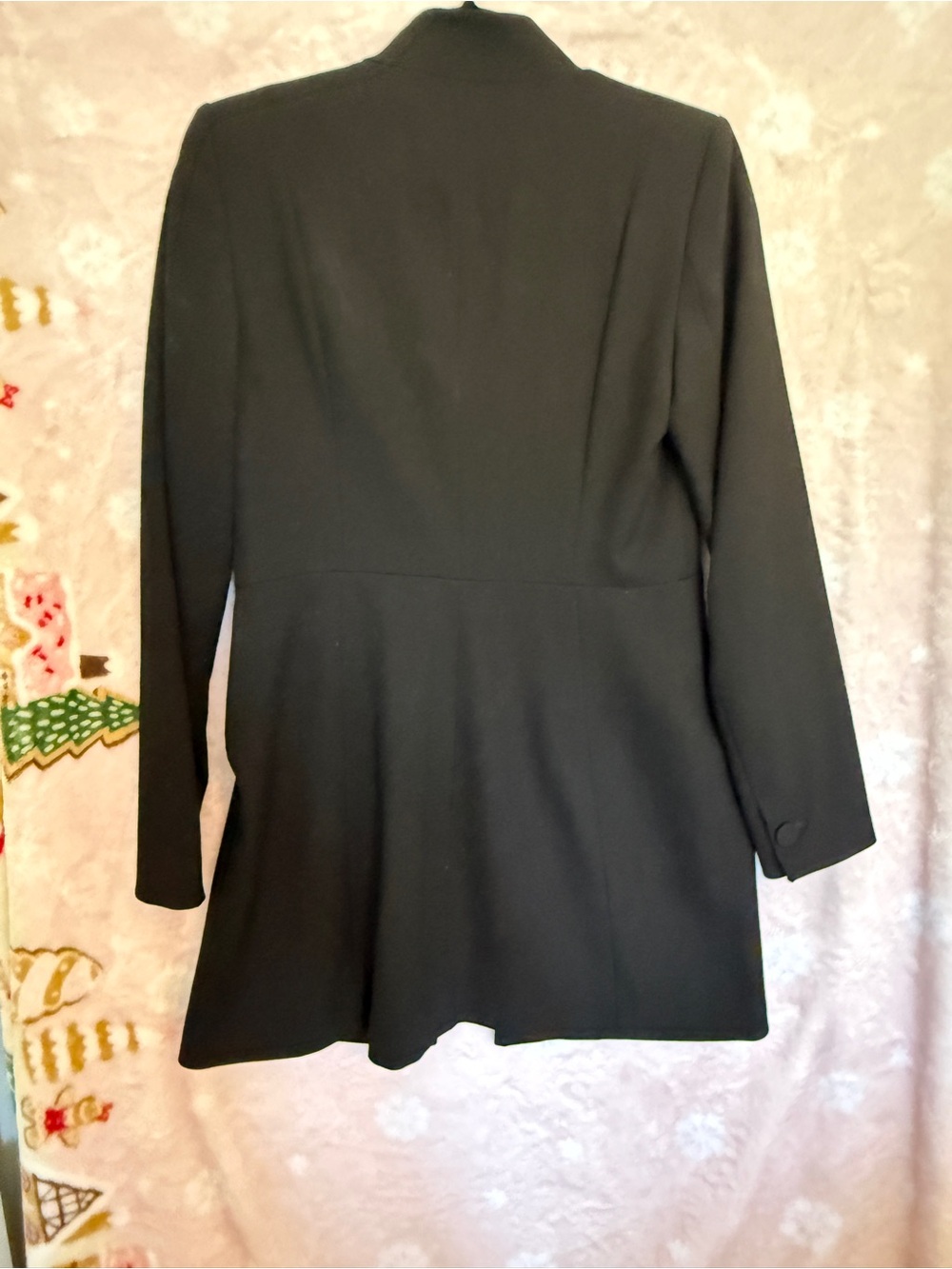 ZARA Black Women's Coat with Structured Collar - Picture 5 of 5